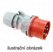 Vidlice 5P  32A 400V IP44 6h PCE 025-6TT, Turbo Twist bezšroubová, přímá