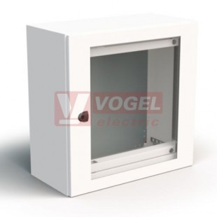 WME-G-050321 Kompaktní rozvaděč jednodveřový prosklený, V 500mm, Š 300mm, H 210mm, MP, IP66, RAL 7035 !!VÝROBA UKONČENA!!