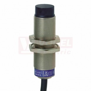 XS618B4MAL2 Indukční čidlo M18, mosaz, Sn=12mm, 24…240VAC/DC, délka těla 60mm, nestíněný, NO, kabel 2m, IP68/69K