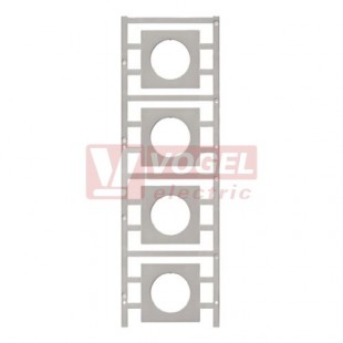 SM 46/46-30 MC NE GR MultiCard, značení pod ovládací hlavice průměr 30mm SwitchMark, bez potisku, štítek sv.šedý, v46mm x š46mm, PA66 (1323520000)