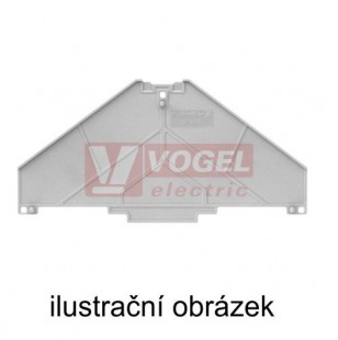 TW PRV8 8-1 SE dělící deska s potiskem, pro Marshalling svorky, vertikální, barva šedá, š=2mm, v=120mm, hl.59,7mm  (1253250000)