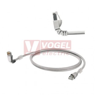 IE-C6FP8LD0012M40V40-D Patch kabel Cat.6 S/FTP, konektory RJ45 přímý/RJ45 zahnutý 90°, IP20, šedý, délka 1,2m (1248280012)