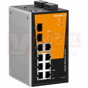 IE-SW-PL10MT-1GT-2GS-7TX ethernetový Switch PremiumLine, řízený 1xRJ45 10/100/1000MBit/s, 2x sloty 1000BaseSFP, 7xRJ45 10/100MBit/s, 12-45VDC, IP30, š 80,2mm, -40°C..+75°C (1286940000)