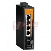 IE-SW-BL05-4TX-1SCS ethernetový Switch BasicLine, neřízený, 4xRJ45, 1xSCS optický port 10/100MBit/s, 12-60VDC, IP30, š 30mm, -10..+60°C  (1240870000)