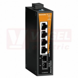 IE-SW-BL05T-4TX-1SCS ethernetový Switch BasicLine, neřízený, 4xRJ45, 1xSC optický port 10/100MBit/s, 12-60VDC, IP30, š 30mm, -40..+75°C (1286530000)