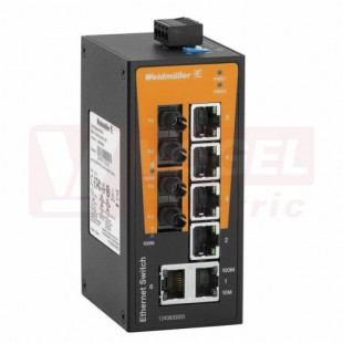 IE-SW-BL08T-6TX-2ST ethernetový Switch BasicLine, neřízený, 6xRJ45, 2xST optický port 10/100MBit/s, IP30, š 50mm, -40..+75°C (1286570000)