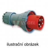 Vidlice 5P  63A 400V IP66/67 6h PCE 035-6 , Twist šroubová, přímá