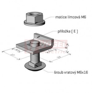 Spojka žlabu SVM 1 "ŽZ žárový zinek, spoj.mat. A2" - pro víka - M2 (ARK - 223088)