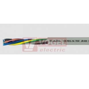 JB-500 10G  0,5mm2 kabel flexibilní 300/500V, PVC šedý, barevné žíly se ze/žl (11012)