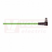 IE-PNB-5-M12D-A-1-Y-2-22-7-OE patch kabel PN flex Cat.5, Profinet typ B, M12/4-pin/úhlový/vidlice/kód-D + volný konec kabelu, PVC, zelená (RAL6018), stínění měd.opletem, hliník. kašírovanou pl.folií, UL/CSA (CMG), délka 1m (2171043)