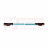 IE-5-RJ45-1-H-2-26-7-RJ45 patch kabel, Cat.5e, modrý (RAL5021), bezhalogenový, 2xRJ45 přímý, IP20, AL kašír.plast.folie/Cu oplet, délka 1m (2171091)