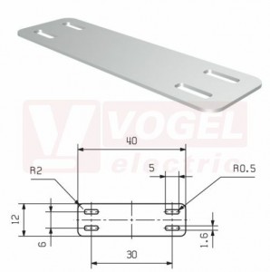 SFX-M 12/40-5 AL štítek stříbrný bez potisku MetalliCard, hliníkový, š/v 12x40mm, montáž váz.páskou š. max. 5mm, pro průřez vodiče 16-500mm2 (1500230000)