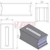 FT1-B plochá průchodková vložka na plochý kabel š 28-33 × tl. 5,5-6 mm (46211)