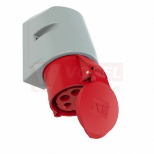 Zásuvka nástěnná 5P  32A 400V IP44 6h PCE 125-6TT, Turbo Twist bezšroubová