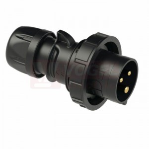 Vidlice 3P  16A 230V IP67 6h PCE 0132-6x, Twist šroubová, přímá, černá barva MIDNIGHT